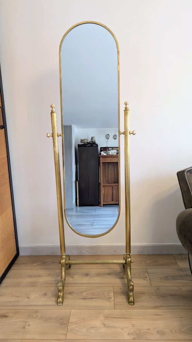 Psyche In Gilded Brass, Neoclassical Style-photo-2