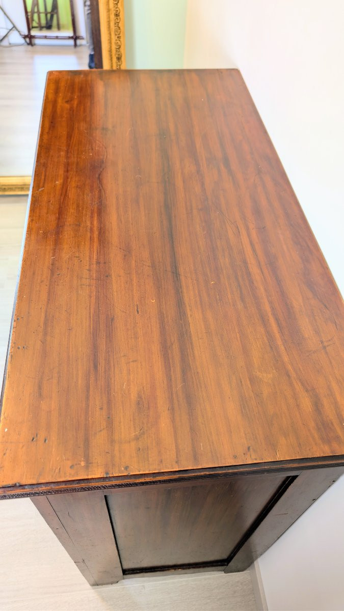 Elegant Classic 19th Century English Mahogany Chest Of Drawers-photo-2