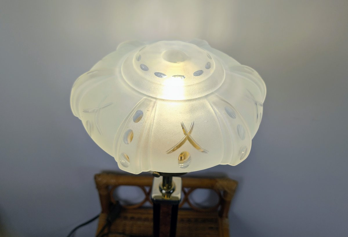 Table Lamp, Monteuse N°25 Base, Art Deco Shade-photo-5