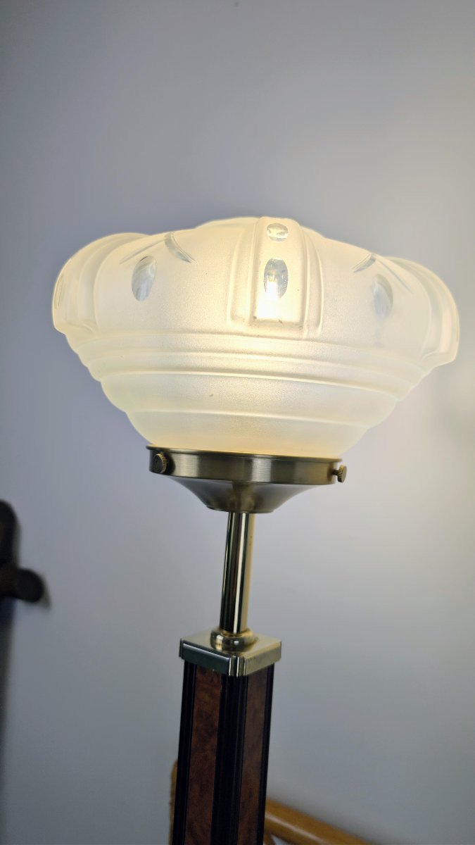 Table Lamp, Monteuse N°25 Base, Art Deco Shade-photo-6
