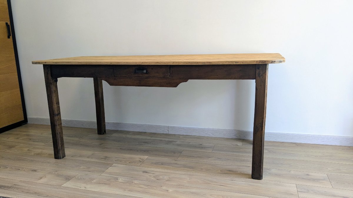 Large Late 19th - Early 20th Century French Farm Table -- 178 Cm-photo-2