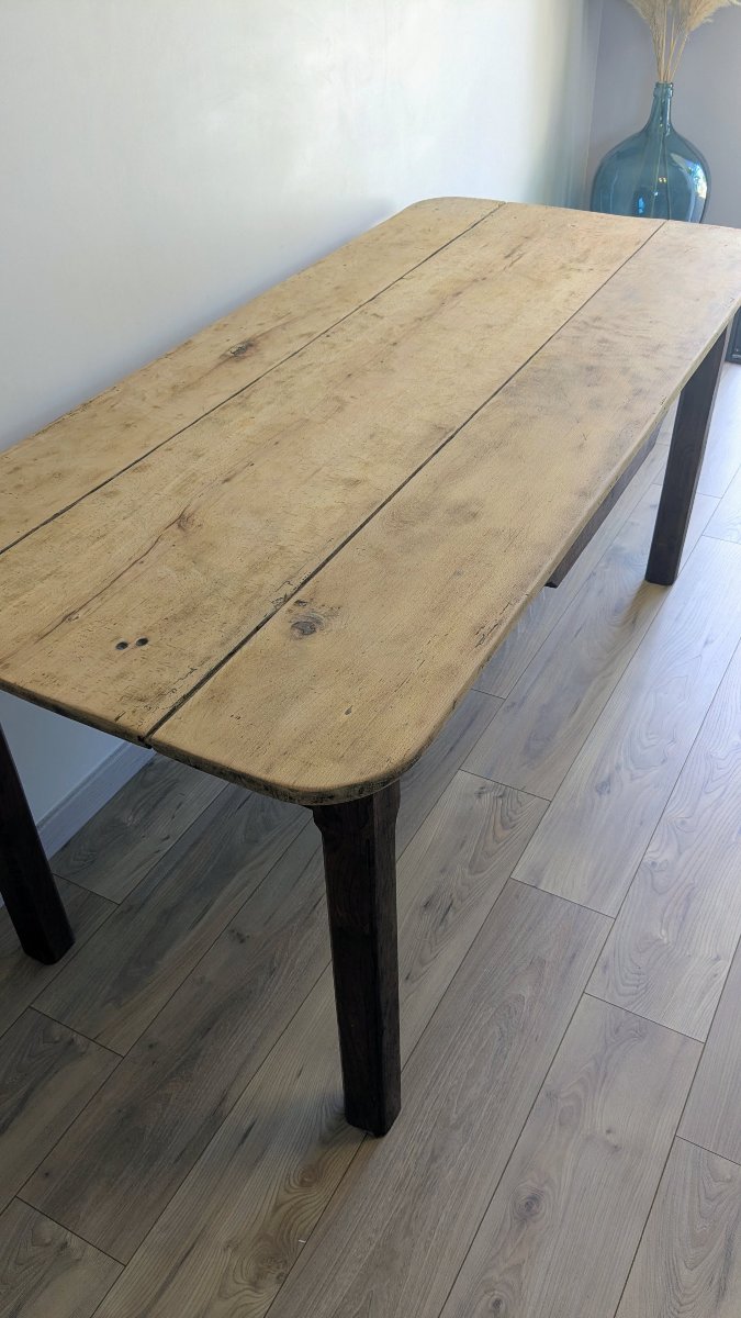 Large Late 19th - Early 20th Century French Farm Table -- 178 Cm-photo-3