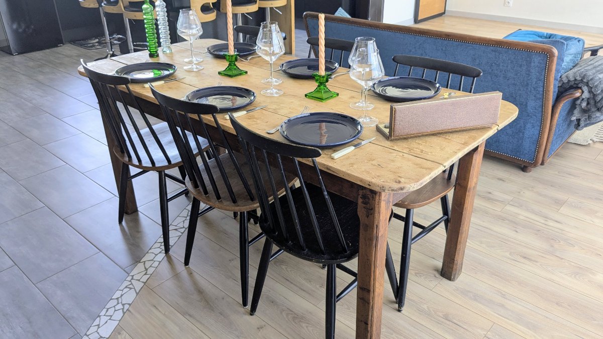Large Late 19th - Early 20th Century French Farm Table -- 178 Cm-photo-7