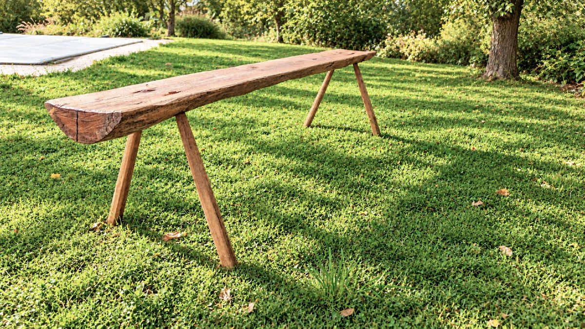 Pair Of Large, Rustic Solid-wood Farm Benches – Traditional Craftsmanship – 200 Cm-photo-6
