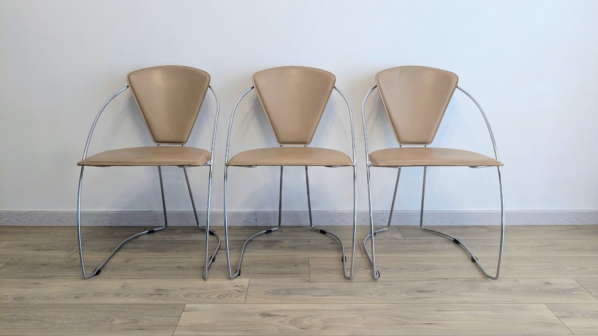 Set Of Three Linda Chairs By Arrben – Italy, 1980s