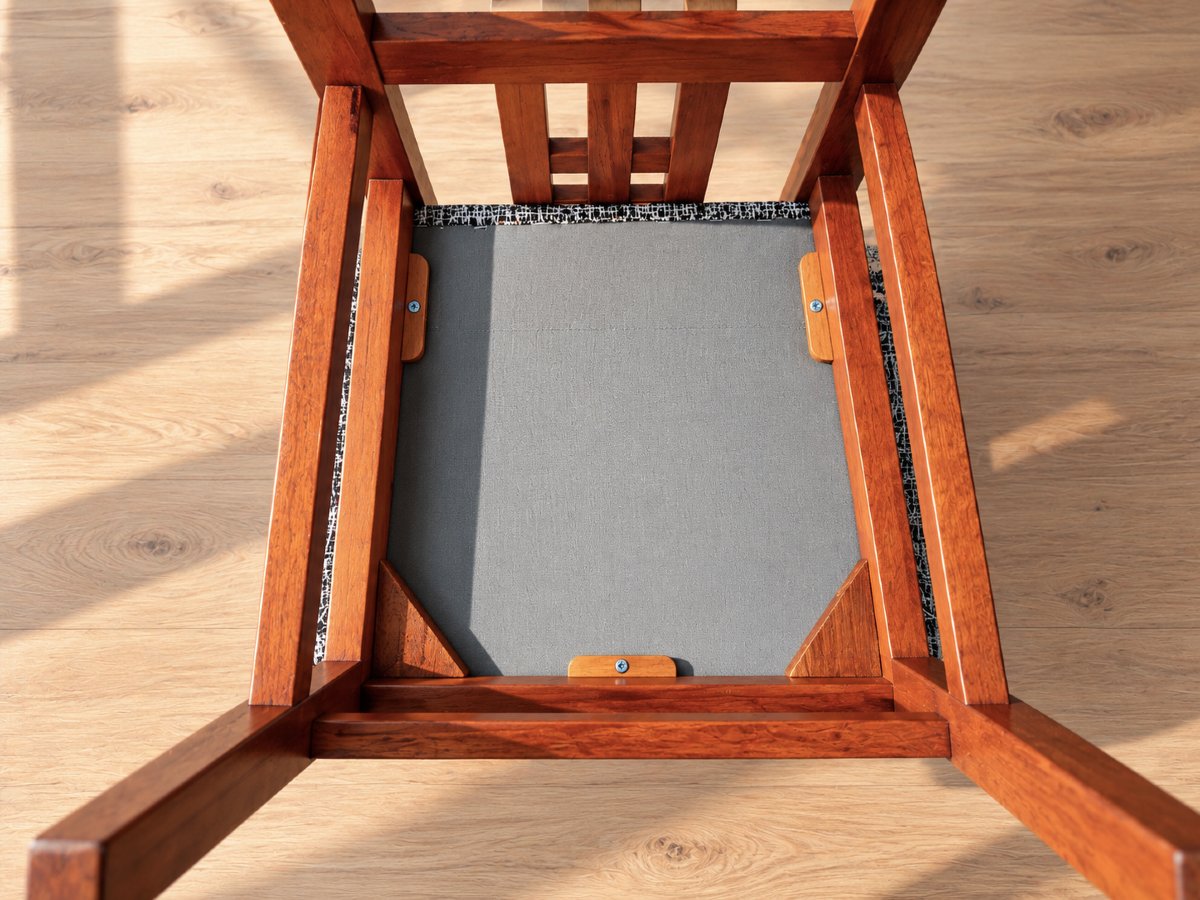 Set de 8 chaises en teck vintage, style Mackintosh - Années 70-photo-8