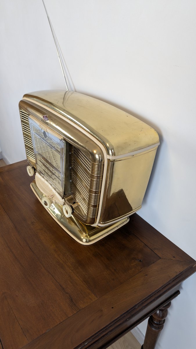 Snr Excelsior 52 Radio – Gold-finish Model From The 1950s – In Working Condition-photo-4