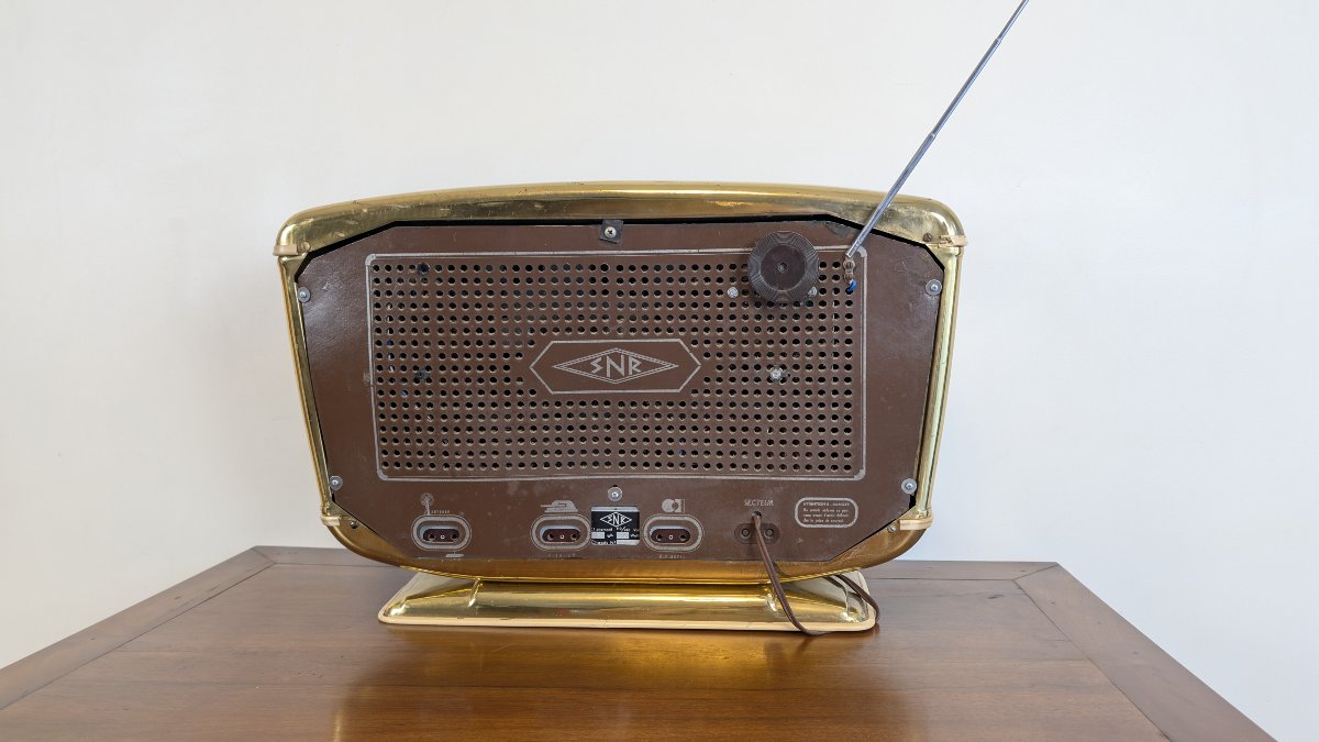 Snr Excelsior 52 Radio – Gold-finish Model From The 1950s – In Working Condition-photo-8