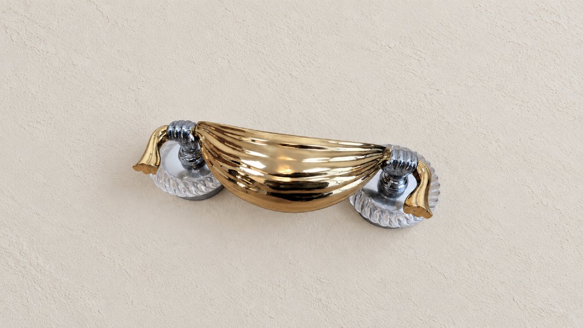 Banci Firenze – Set Of Three Brass And Crystal Wall Sconces – Studio Banci, 1980s-photo-3
