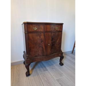 Buffet Anglais Style Chippendale En Acajou Massif