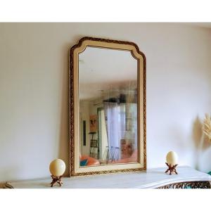 Miroir Art Déco Beige Et Or H138 Cm