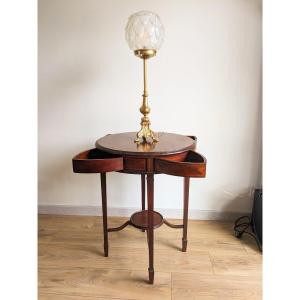 English Opening Mahogany Pedestal Table By Charles Nosotti Nineteenth