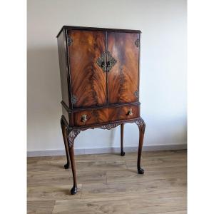 English Chippendale Style Cabinet In Solid Mahogany By Burton Reproductions Limited