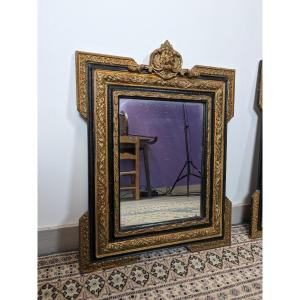 Napoleon Period Mirror Black And Gold 61 X 47 Cm