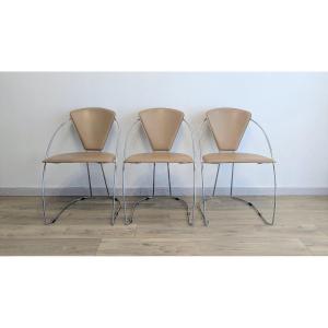 Set Of Three Linda Chairs By Arrben – Italy, 1980s