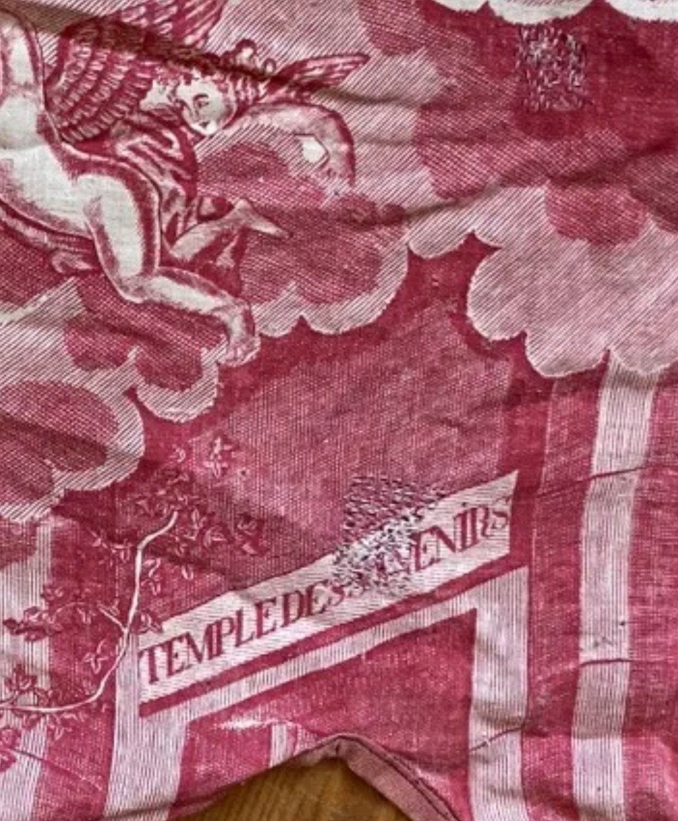 Toile De Beautiran, Printed Cotton Lined Bedspread, Meillier Et Cie Manufacture, Circa 1798-photo-2