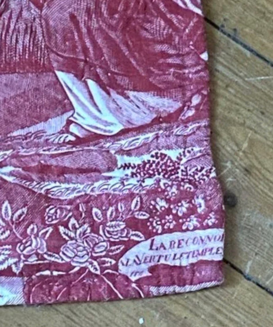Toile De Beautiran, Printed Cotton Lined Bedspread, Meillier Et Cie Manufacture, Circa 1798-photo-3