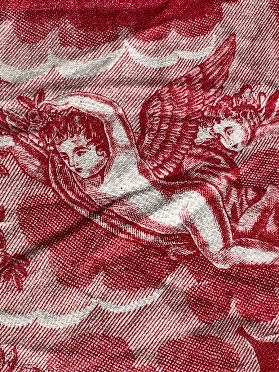 Toile De Beautiran, Printed Cotton Lined Bedspread, Meillier Et Cie Manufacture, Circa 1798