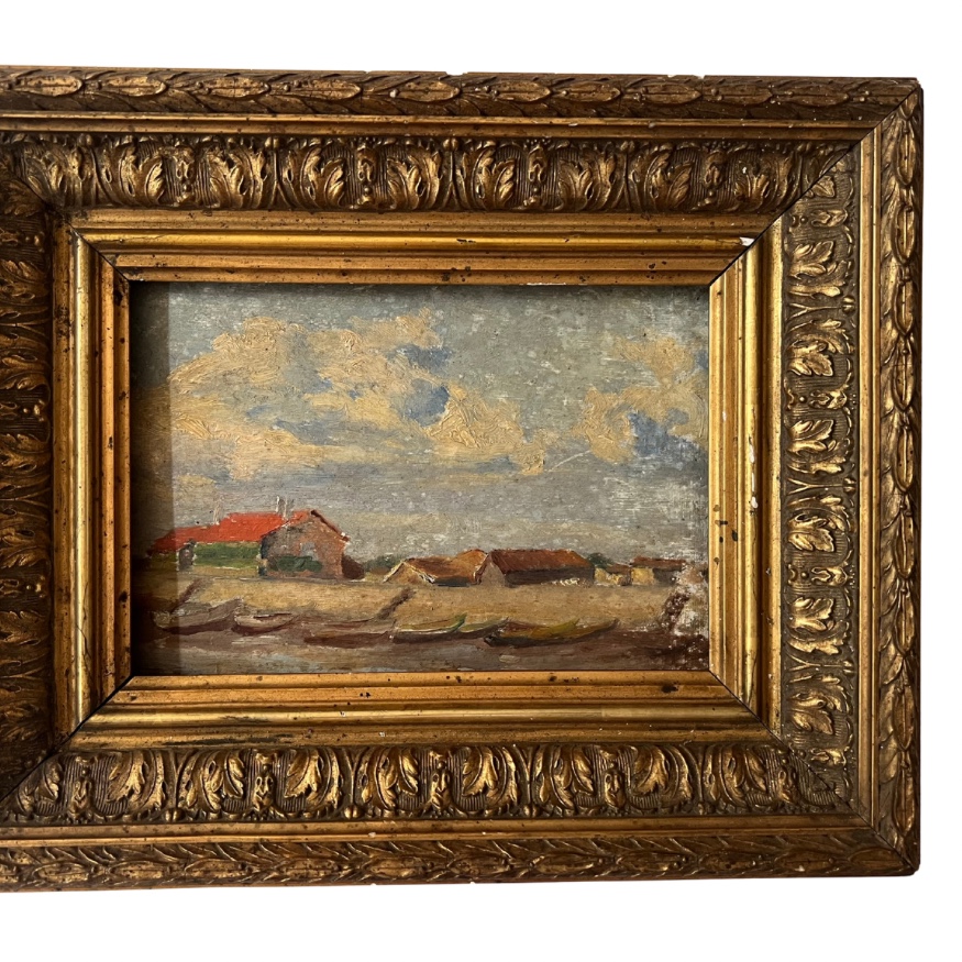 Louis Marius Gueit. The Port Of Taussat Around 1920.