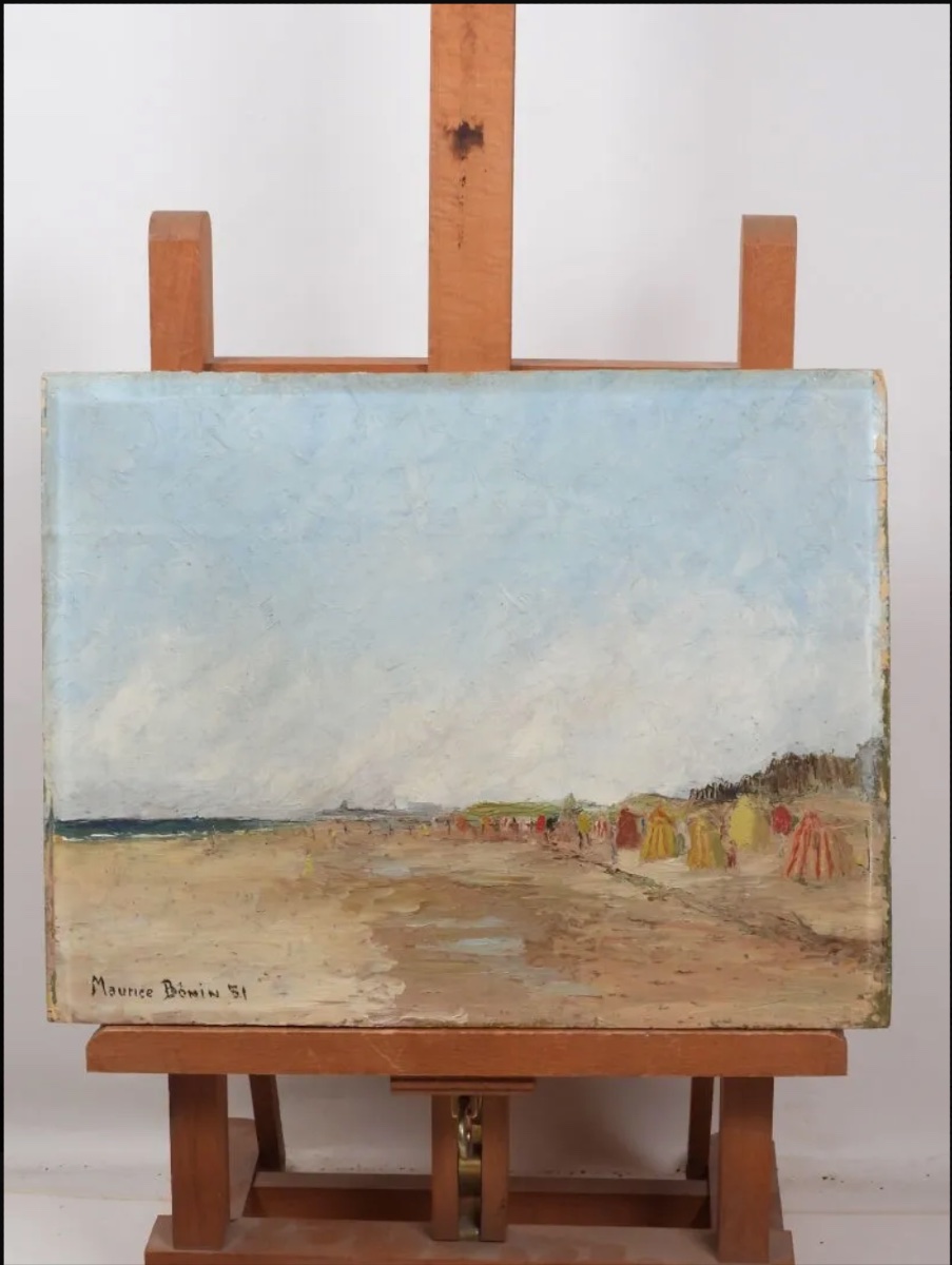 Maurice Bonin. Seaside 1951. Oil On Panel 35 X 27cm-photo-1