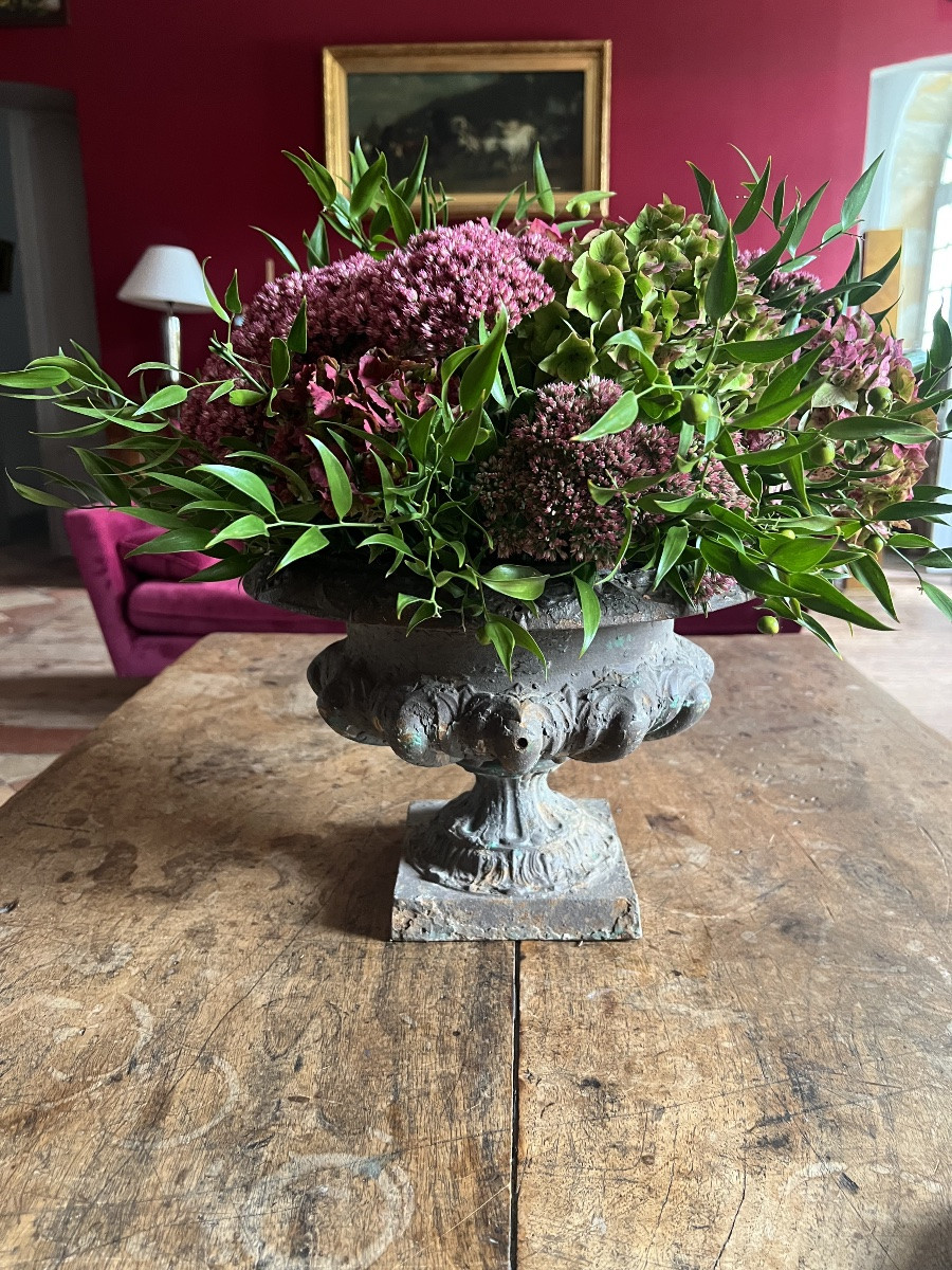 Vasque medicis en fonte, à godron. Ancien-photo-4