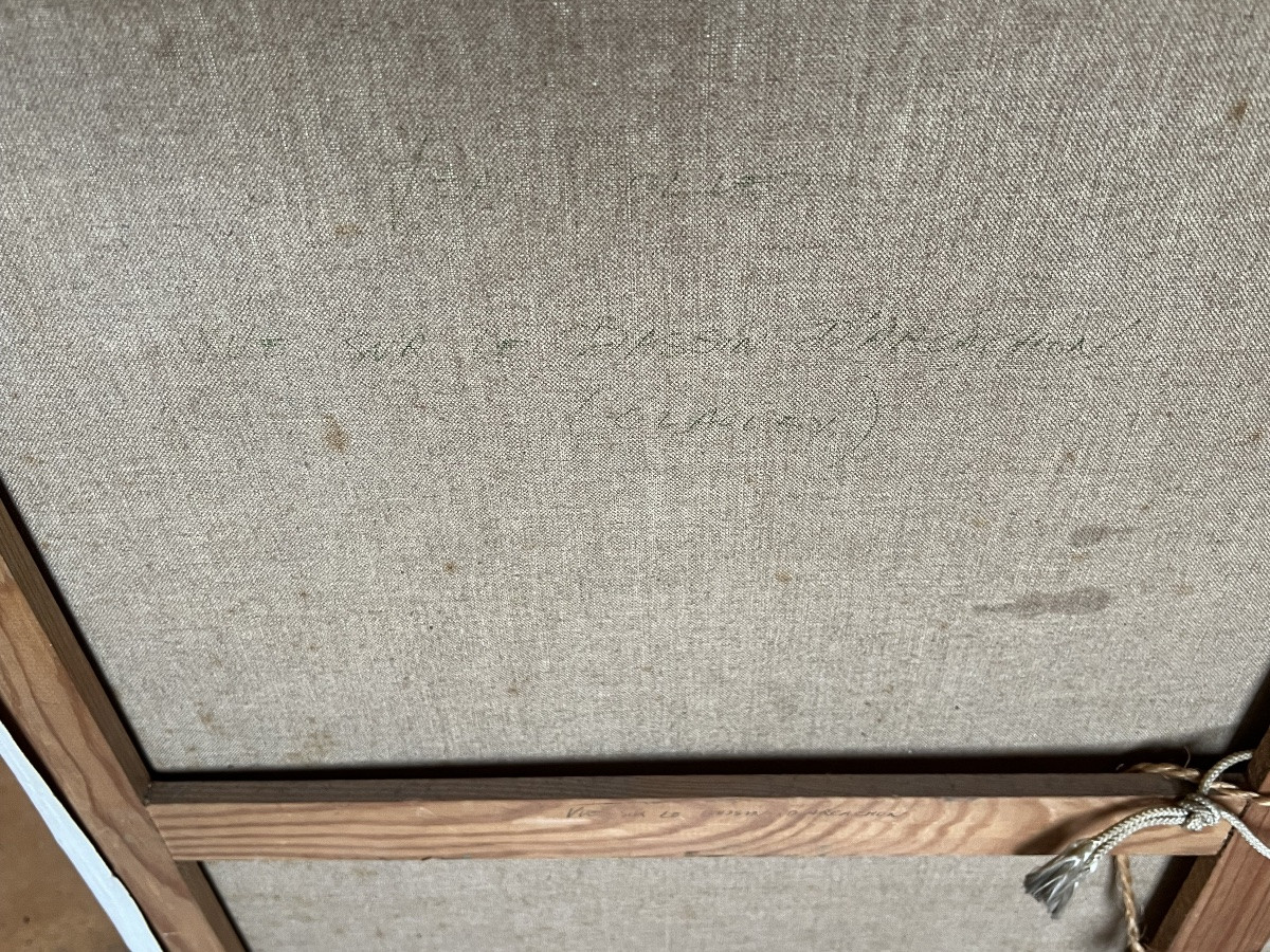 Jean VOLLET (1935-2015) Claouey Bassin d'Arcachon Huile sur toile 73 x 92cm-photo-1