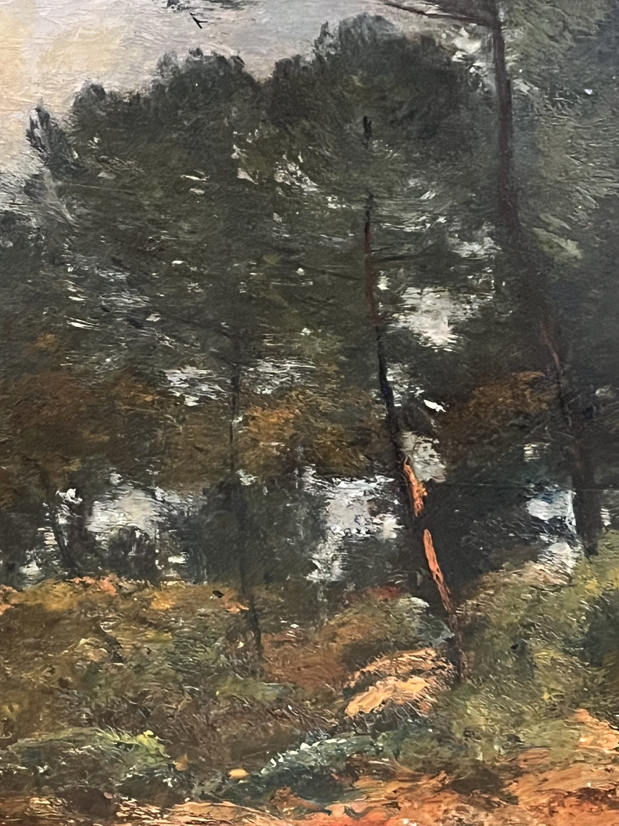 Louis Cabie Forest Dated And Signed 1923 Hsp 34.5 X 46 Cm-photo-4