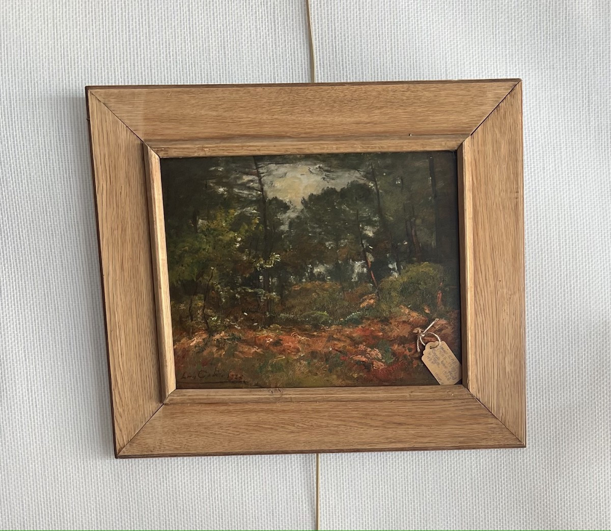 Louis Alexandre  CABIE   Forêt  Daté et signé1923  Hsp 34.5 x 46 cm-photo-3