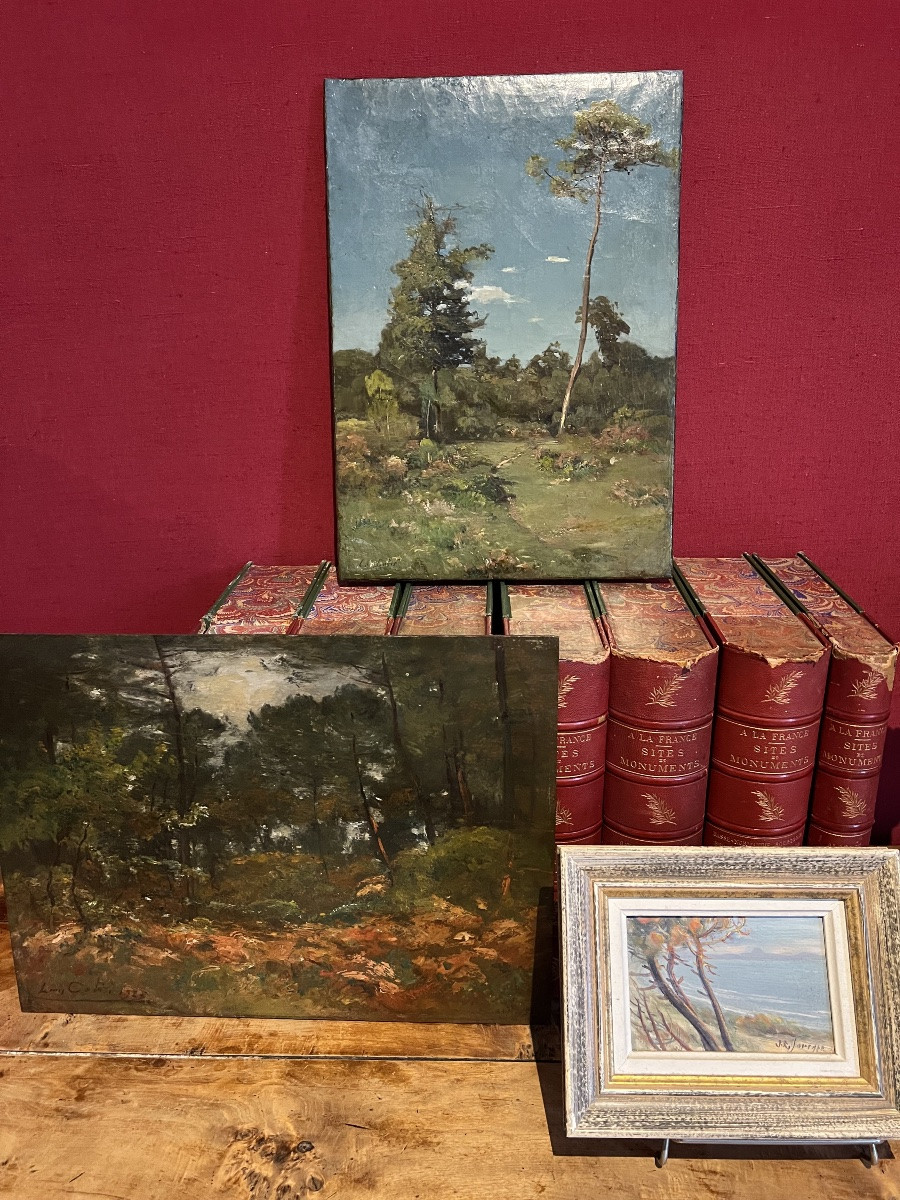 Louis Cabie Forest Dated And Signed 1923 Hsp 34.5 X 46 Cm-photo-2