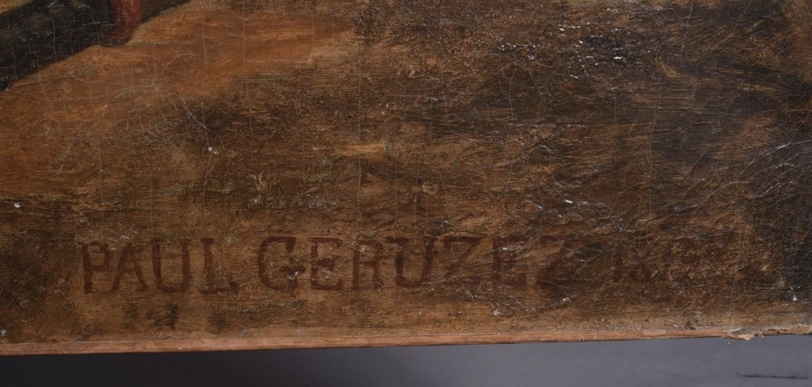 Paul GUERUZEZ. La soupe au chenil. Hst170x90 cm-photo-1