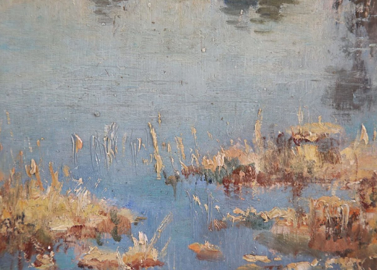 181 Magnificent Landscape Of The Landes Region By  Louis Marius Gueit (1877-1956), -photo-2