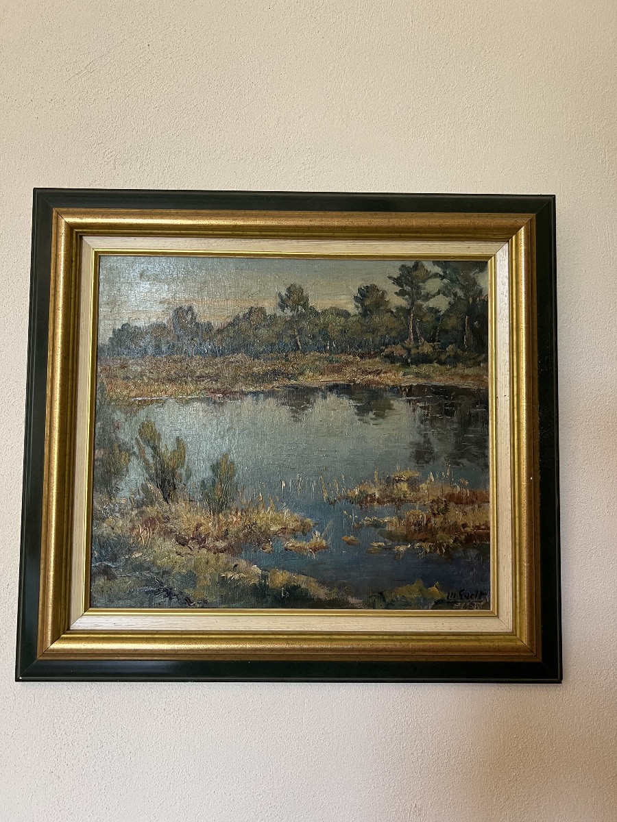181 Magnificent Landscape Of The Landes Region By  Louis Marius Gueit (1877-1956), -photo-4