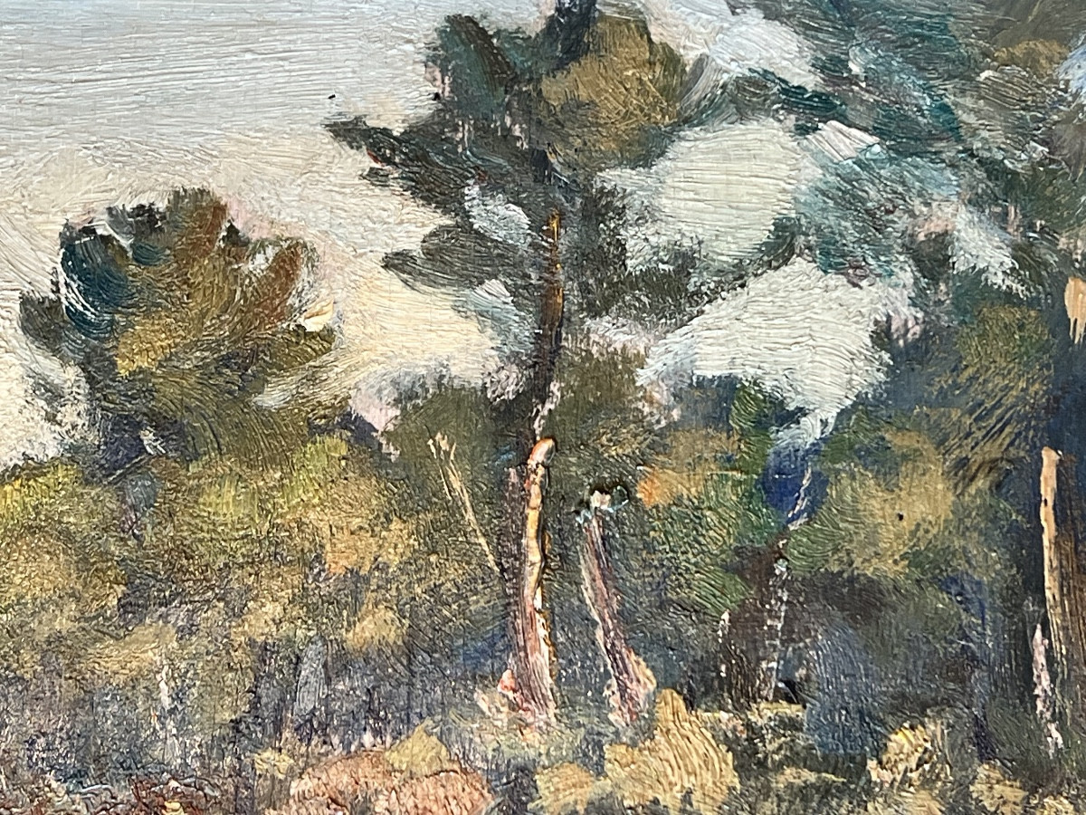 181 Magnificent Landscape Of The Landes Region By  Louis Marius Gueit (1877-1956), -photo-3