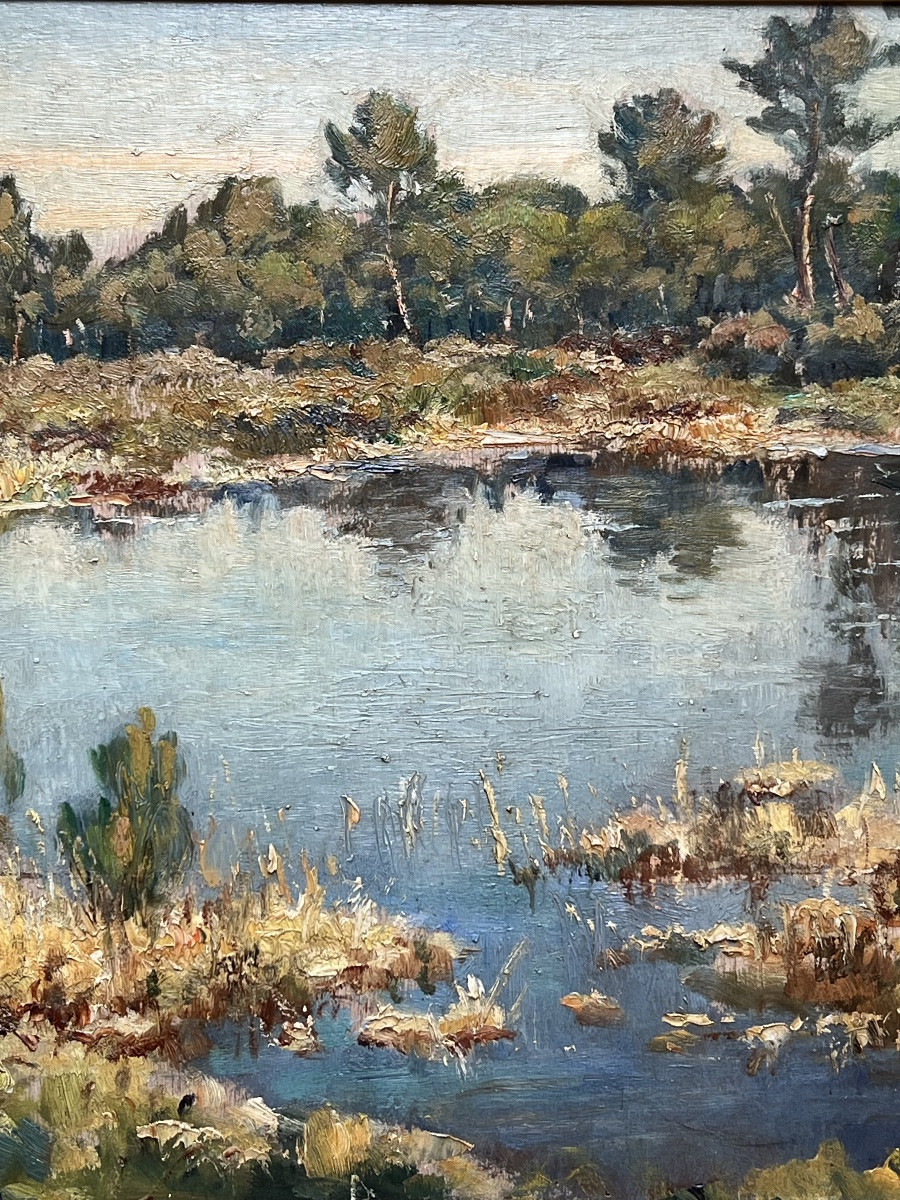 181 Magnificent Landscape Of The Landes Region By  Louis Marius Gueit (1877-1956), -photo-1