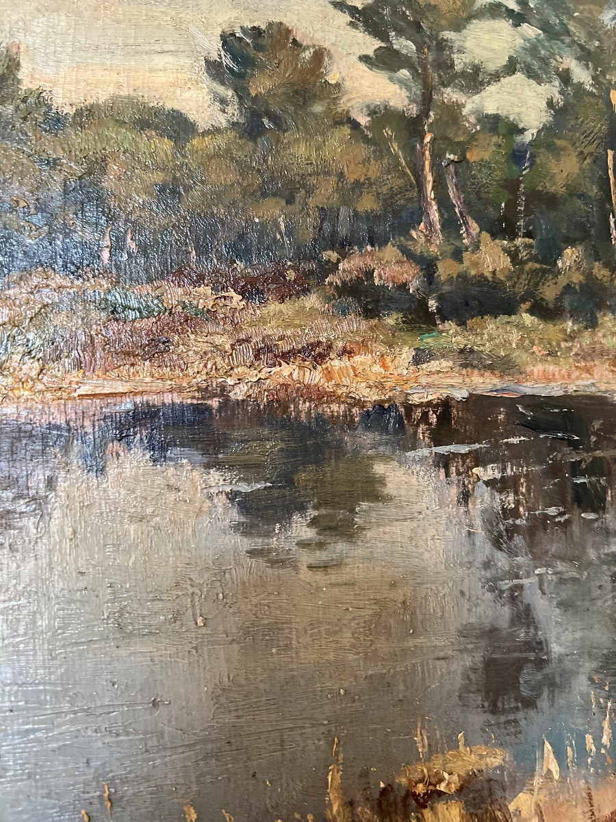 181 Magnificent Landscape Of The Landes Region By  Louis Marius Gueit (1877-1956), -photo-2