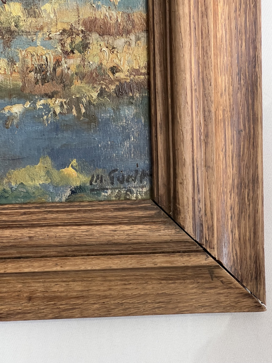 Louis Marius Gueit 1877-1956. Lagune dans les Landes 1920-photo-4