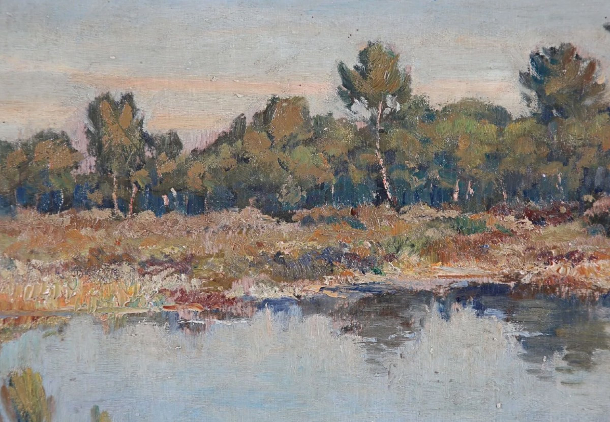 181 Magnificent Landscape Of The Landes Region By  Louis Marius Gueit (1877-1956), 