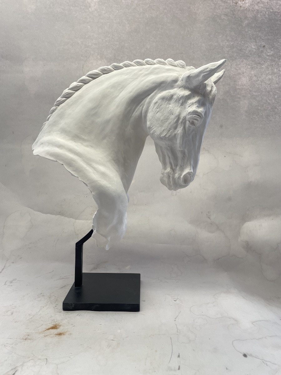 Jea Paul Gourdon. The Percheron Plaster Bust.-photo-1