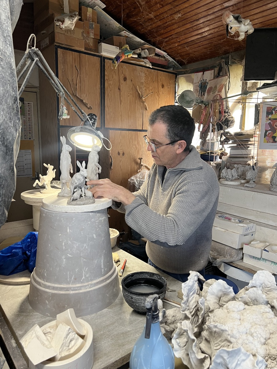 Jea Paul Gourdon. The Percheron Plaster Bust.-photo-3