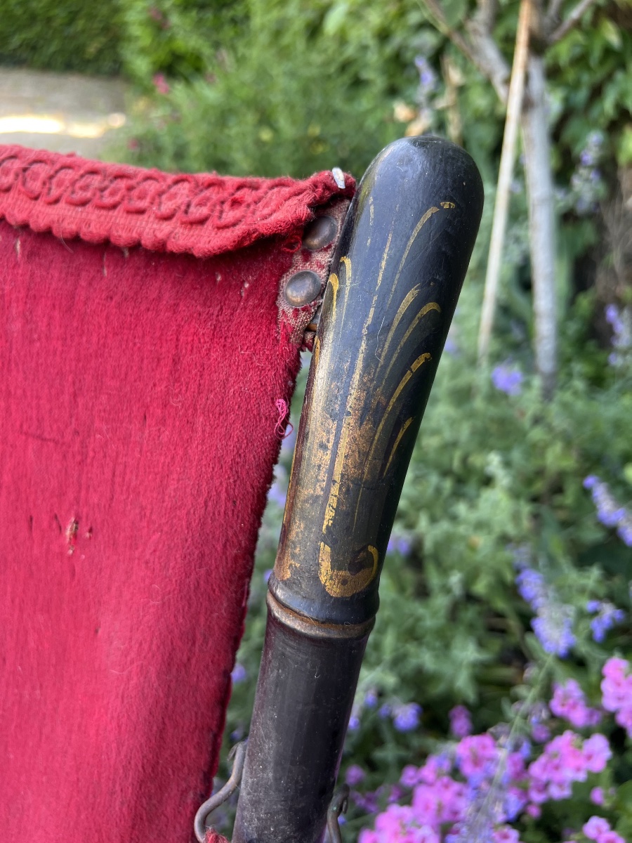 Chaise pliante et repose pied Napoléon III. -photo-4