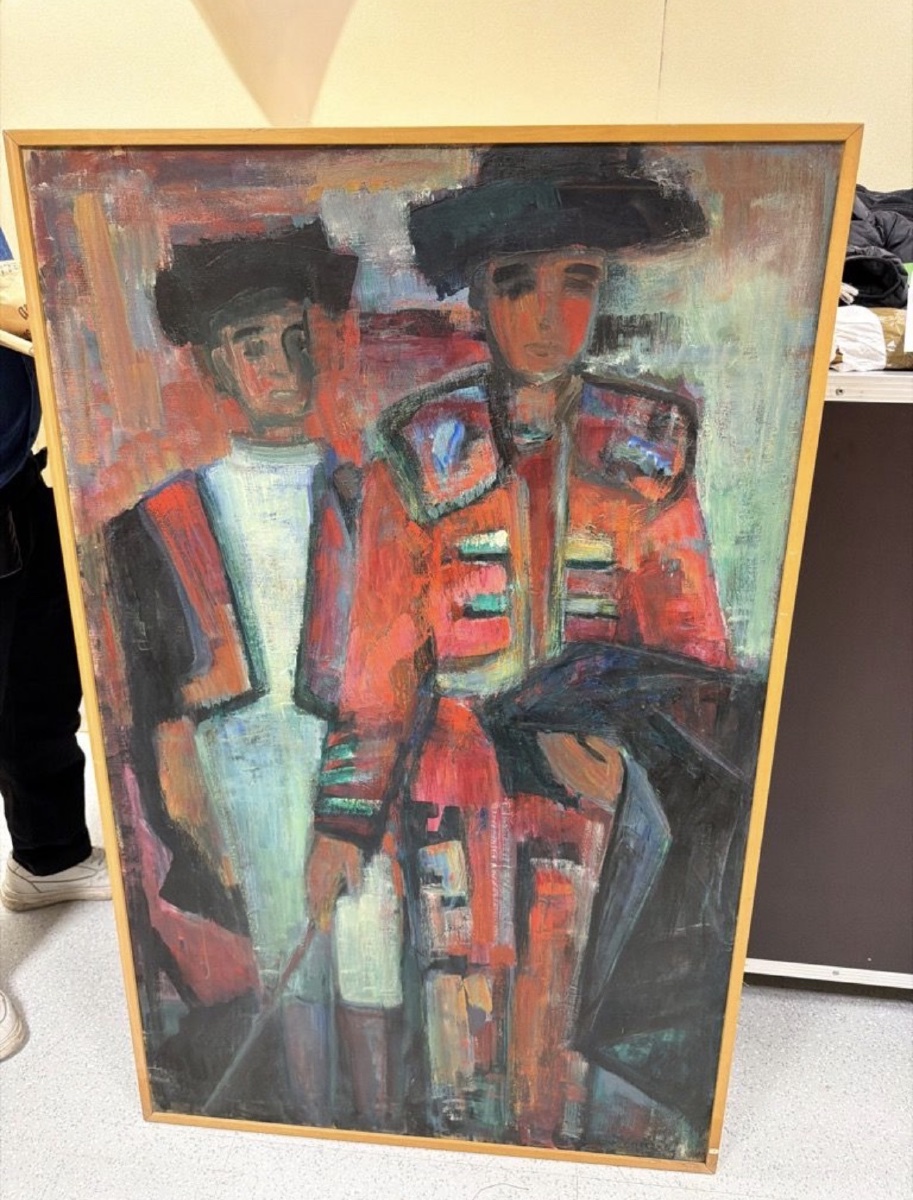 Geneviève Acquere (1901–1981), *the Toreador And His Peón*. Oil On Canvas, 130 X 80 Cm.-photo-2