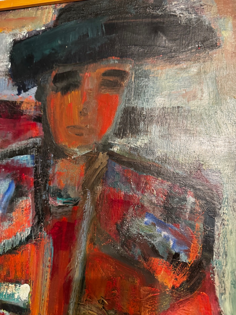 Geneviève Acquere (1901–1981), *the Toreador And His Peón*. Oil On Canvas, 130 X 80 Cm.-photo-3