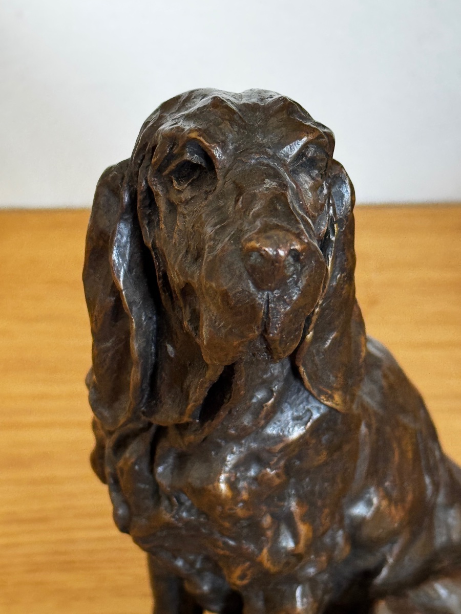 Jean Paul Gourdon. Le St Hubert. Bronze 25cm de ht-photo-3