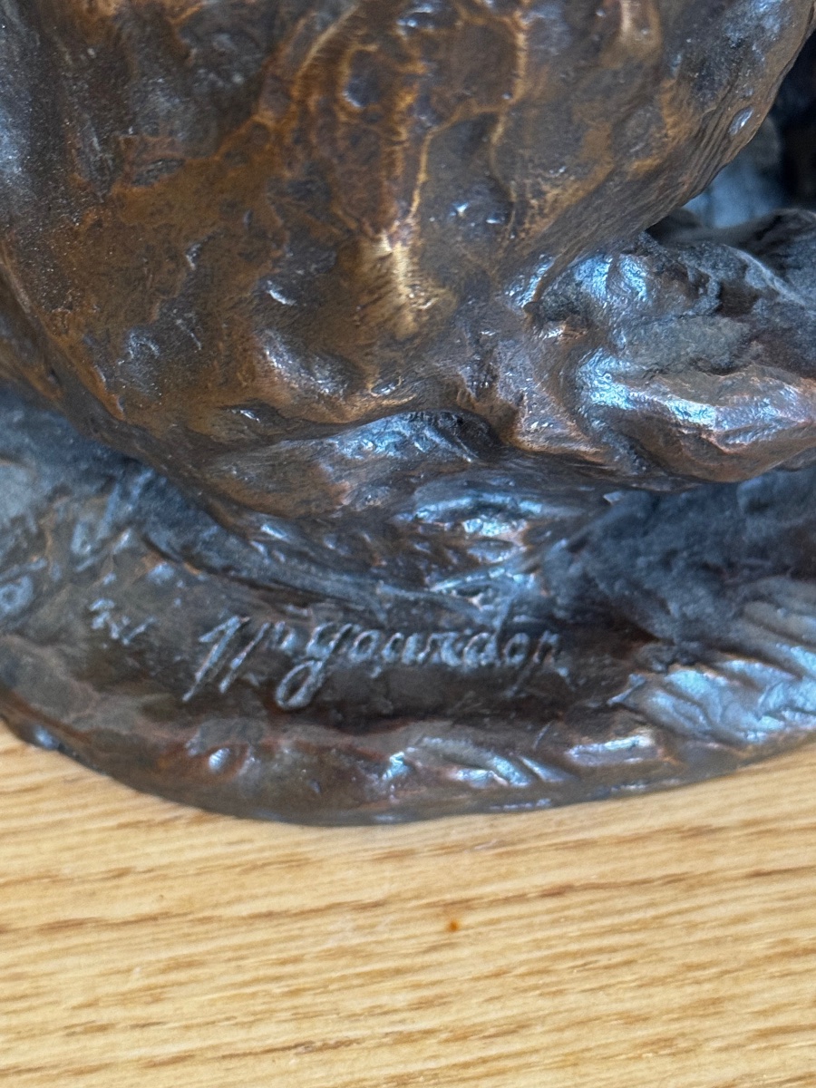 Jean Paul Gourdon. Le St Hubert. Bronze 25cm de ht-photo-2