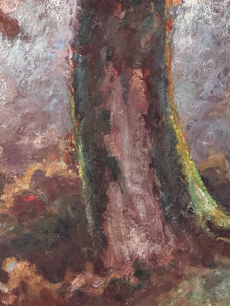 Louis Marius Gueit. The Oak By The Stream. Large Oil On Panel, Measuring 95.5 X 120 Cm (excludi-photo-2
