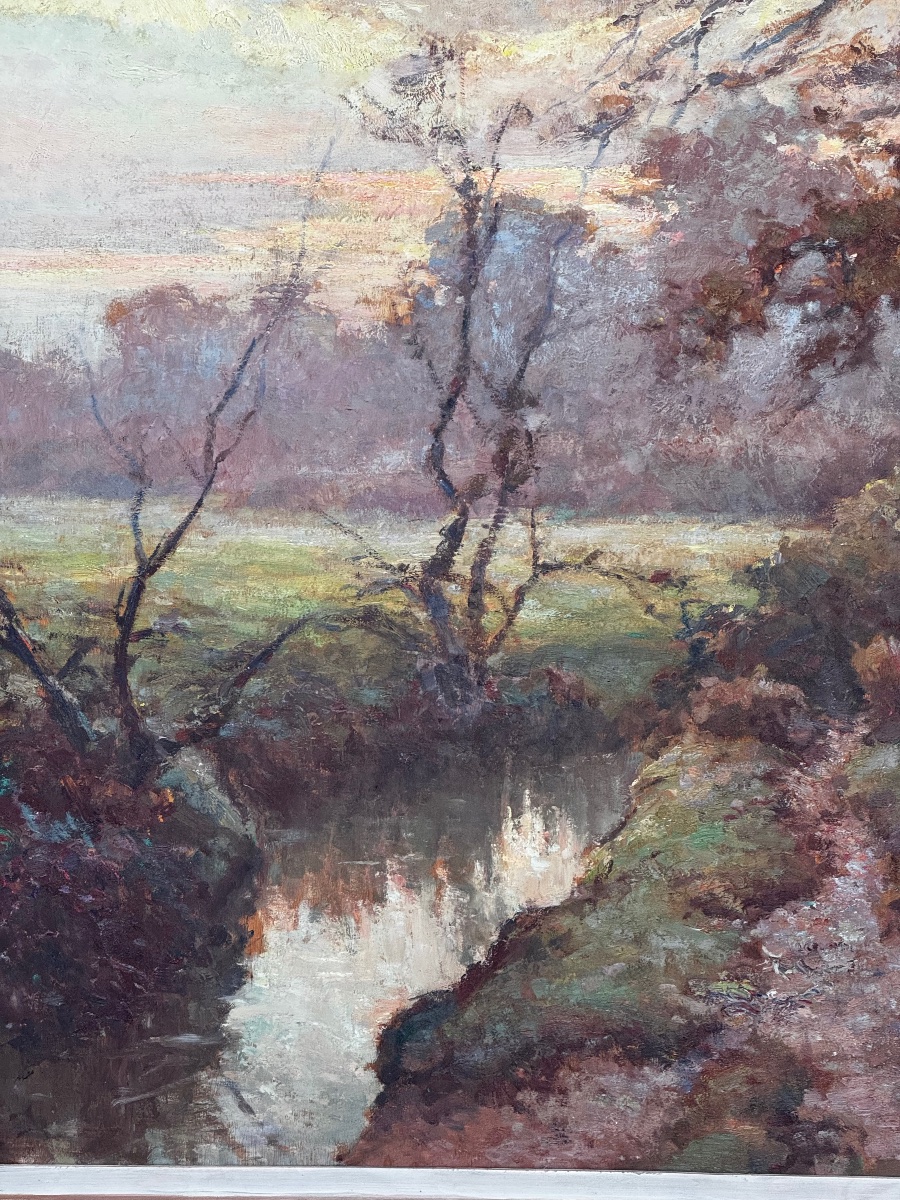 Louis Marius Gueit. The Oak By The Stream. Large Oil On Panel, Measuring 95.5 X 120 Cm (excludi-photo-6