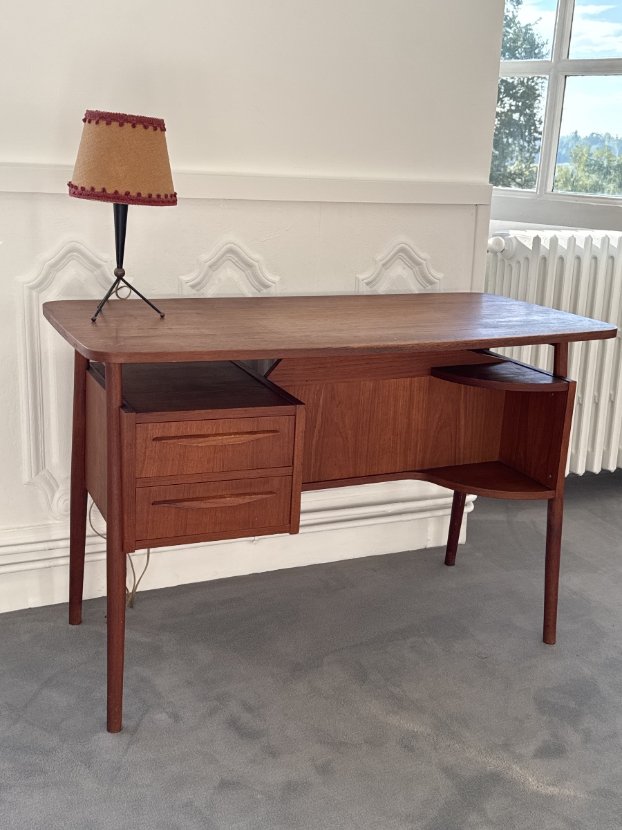 BUREAU EN TECK PAR GUNNAR NIELSEN TIBERGAARD POUR TIBERGAARD, DANEMARK, 1960S-photo-6