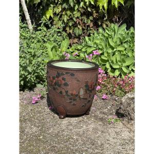 Cache pot TOTAI SHIPPO.Japon XIXè Cloisonné sur céramique