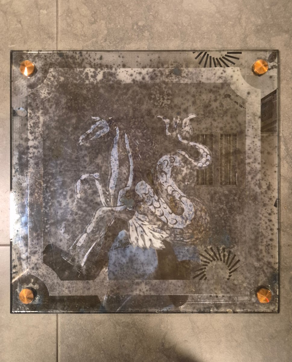 8 Sheets Of églomisé Mirror Glass -photo-4