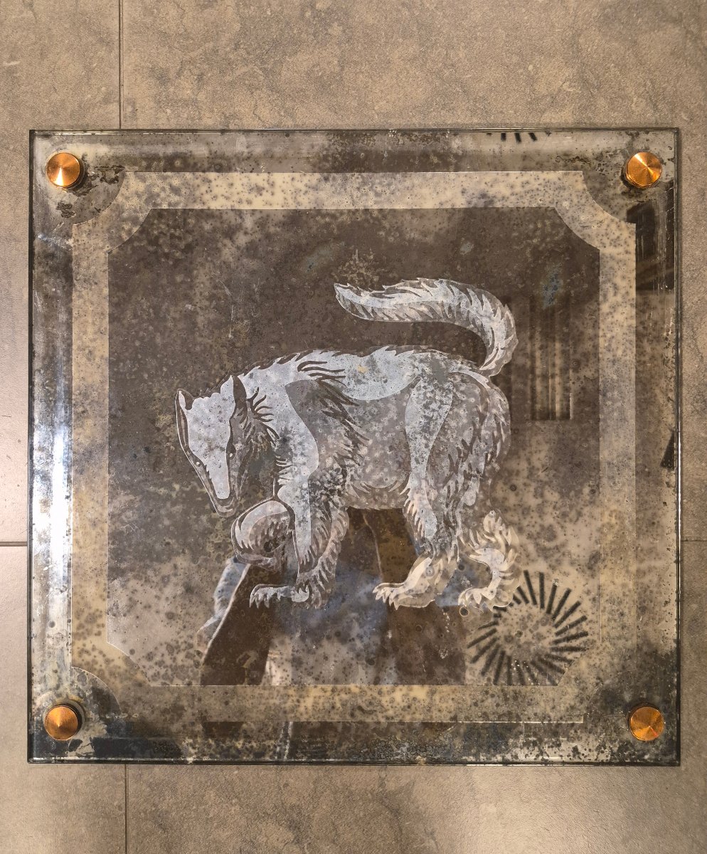 8 Sheets Of églomisé Mirror Glass -photo-5